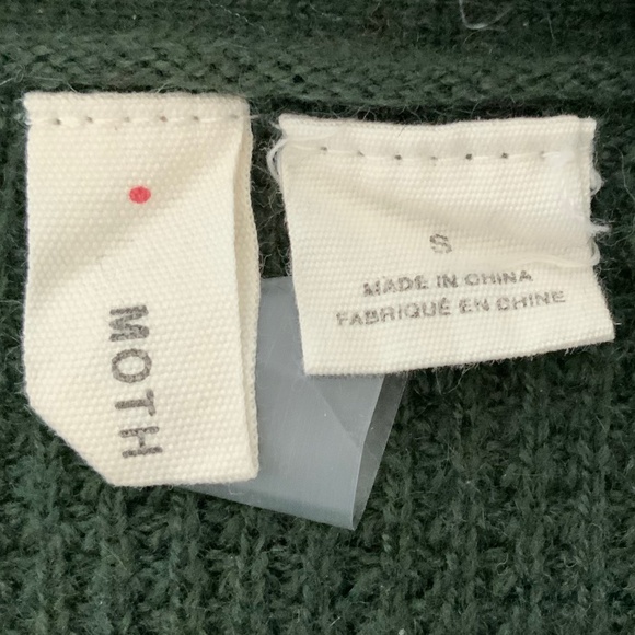 Anthropologie Green Cashmere Blend Sweater with Button Detail - Picture 5 of 10